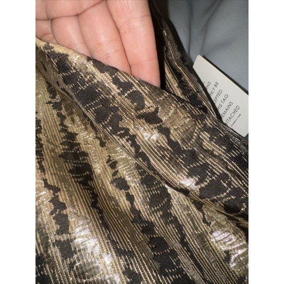 Eloquii Skiry Gold Textured Jacquard Tinsel Fun Fancy Party Plus 22 New w tags - Picture 5 of 8